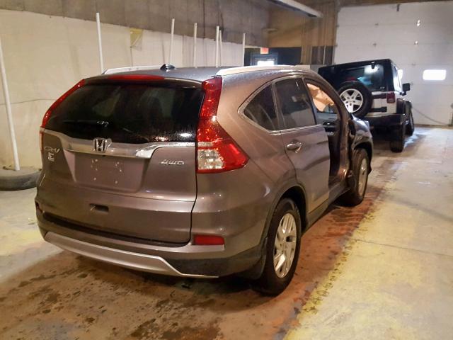 5J6RM4H73FL031913 - 2015 HONDA CR-V EXL GRAY photo 4