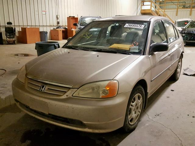 2HGES16402H901837 - 2002 HONDA CIVIC DX SILVER photo 2