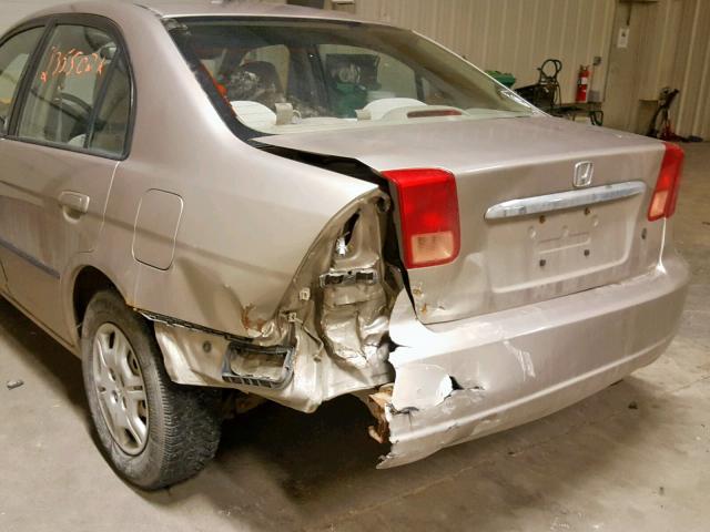 2HGES16402H901837 - 2002 HONDA CIVIC DX SILVER photo 9