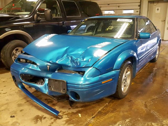 1G2WJ12X1SF331052 - 1995 PONTIAC GRAND PRIX 青色 照片 2