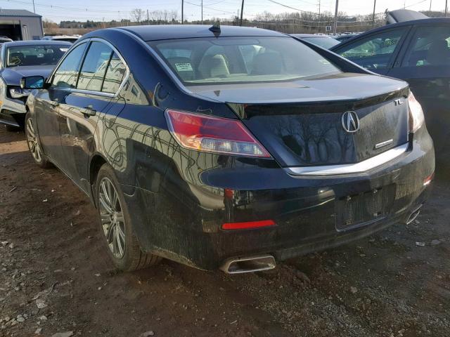 19UUA8F3XEA004039 - 2014 ACURA TL SE BLACK photo 3