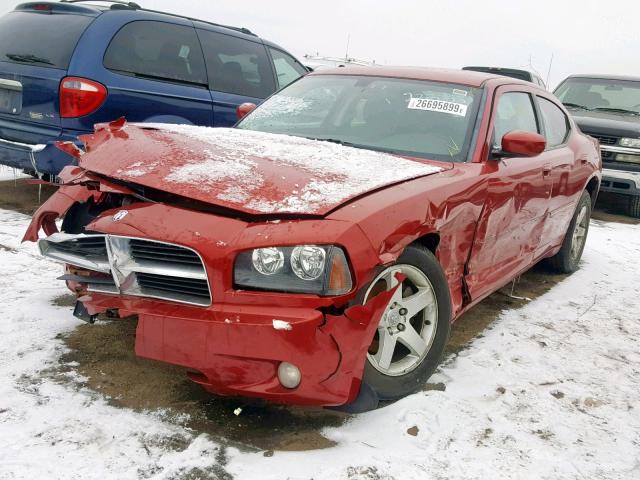 2B3CA3CV3AH233758 - 2010 DODGE CHARGER SX RED photo 2