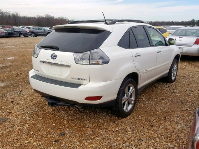 JTJGW31U882850424 - 2008 LEXUS RX 400H WHITE photo 4