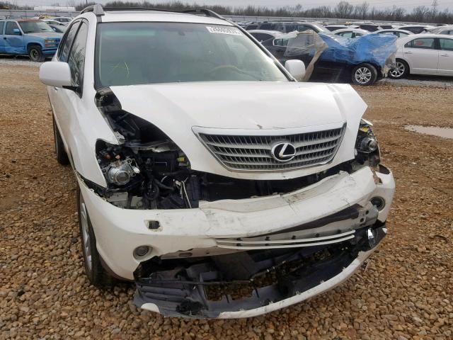 JTJGW31U882850424 - 2008 LEXUS RX 400H WHITE photo 9