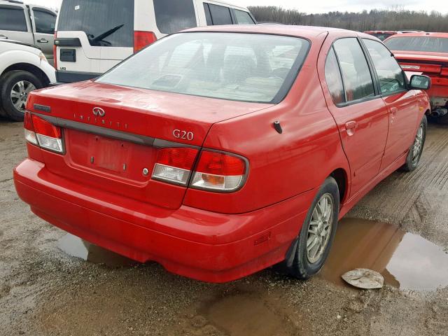 JNKCP11A9XT015139 - 1999 INFINITI G20 RED photo 4