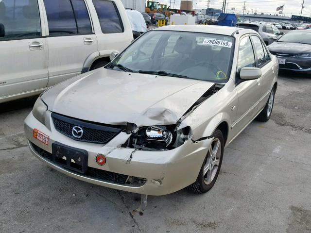 JM1BJ225630131867 - 2003 MAZDA PROTEGE DX GOLD photo 2