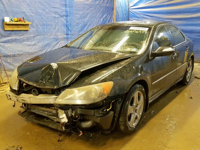 JH4KB16556C007799 - 2006 ACURA RL BLACK photo 2