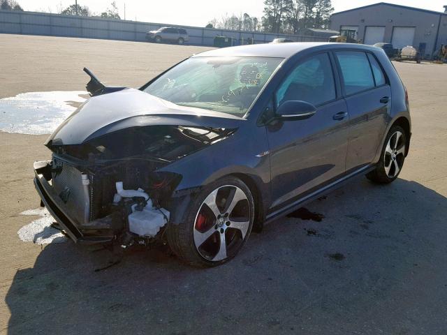 3VW447AUXJM261275 - 2018 VOLKSWAGEN GTI S/SE GRAY photo 2