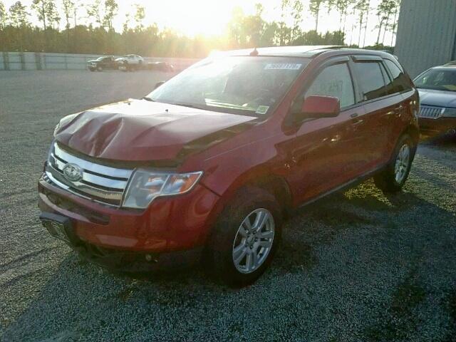 2FMDK38C78BA32395 - 2008 FORD EDGE SEL RED photo 2