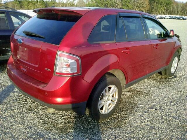 2FMDK38C78BA32395 - 2008 FORD EDGE SEL RED photo 4