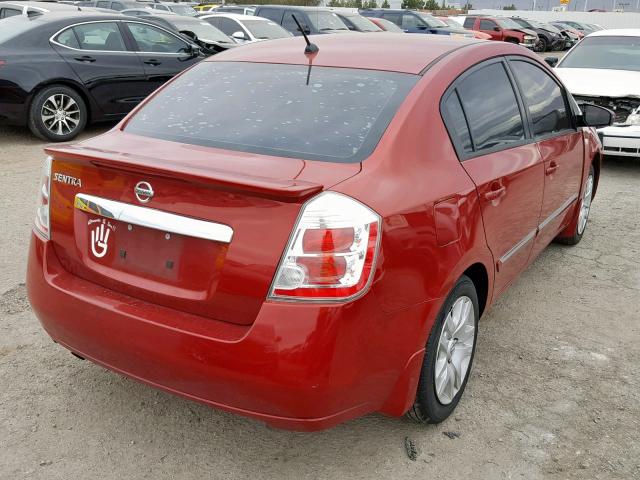 3N1AB6AP4CL697146 - 2012 NISSAN SENTRA 2.0 RED photo 4