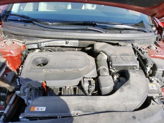 5NPE34AF8FH069392 - 2015 HYUNDAI SONATA SPO RED photo 7