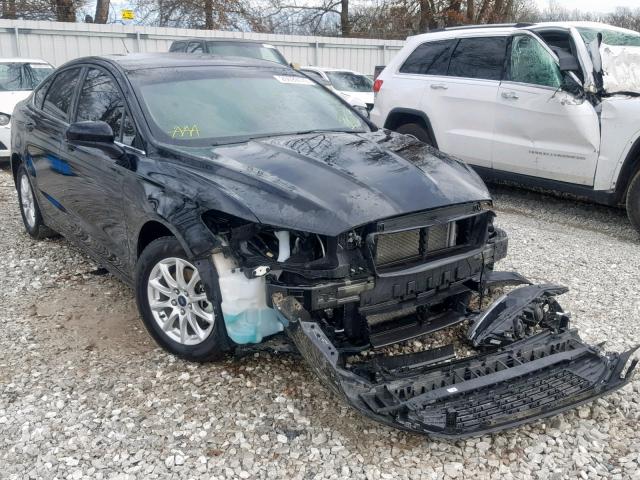 3FA6P0G77HR407484 - 2017 FORD FUSION S BLACK photo 1