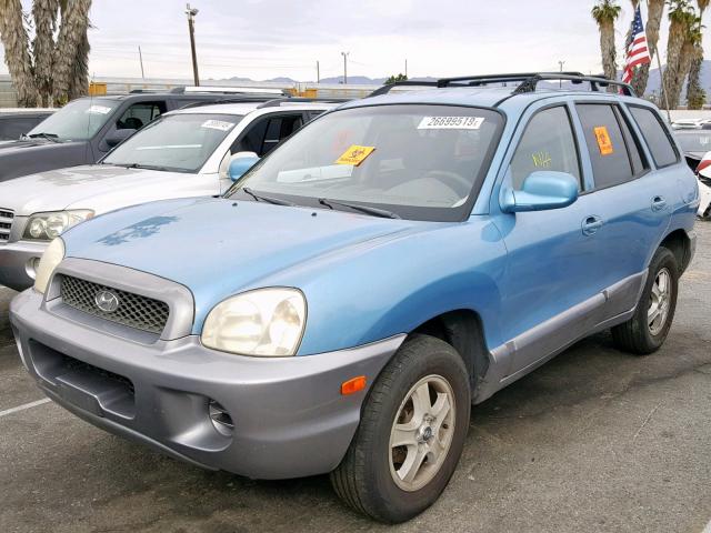 KM8SB12B44U635661 - 2004 HYUNDAI SANTA FE G BLUE photo 2