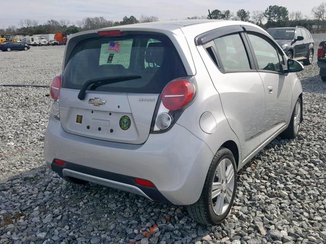 KL8CD6S90EC419139 - 2014 CHEVROLET SPARK 1LT SILVER photo 4