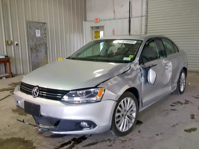 3VWLL7AJ1EM321325 - 2014 VOLKSWAGEN JETTA TDI SILVER photo 2