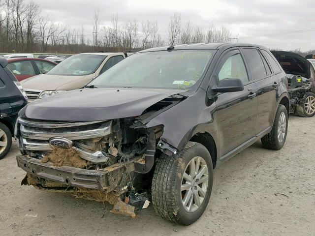 2FMDK4JC8EBB71401 - 2014 FORD EDGE SEL BLACK photo 2