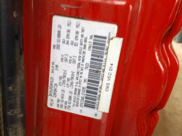 1B7KC23W61J216295 - 2001 DODGE RAM 2500 RED photo 10