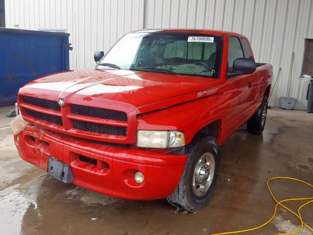 1B7KC23W61J216295 - 2001 DODGE RAM 2500 RED photo 2