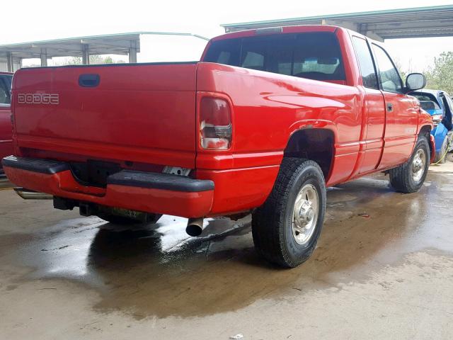 1B7KC23W61J216295 - 2001 DODGE RAM 2500 RED photo 4