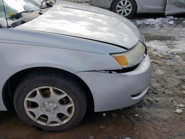 1G8AJ52F93Z147749 - 2003 SATURN ION LEVEL SILVER photo 9