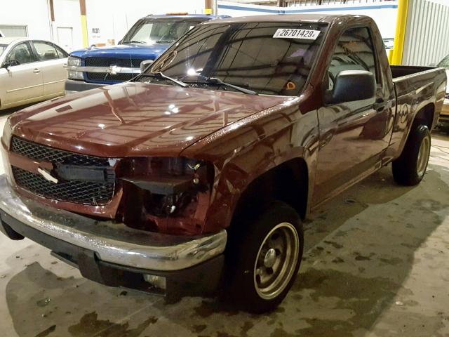 1GCCS148468129981 - 2006 CHEVROLET COLORADO MAROON photo 2