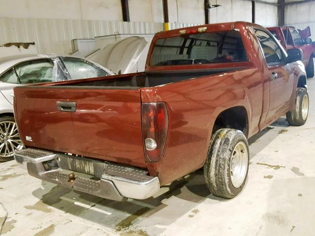 1GCCS148468129981 - 2006 CHEVROLET COLORADO MAROON photo 4