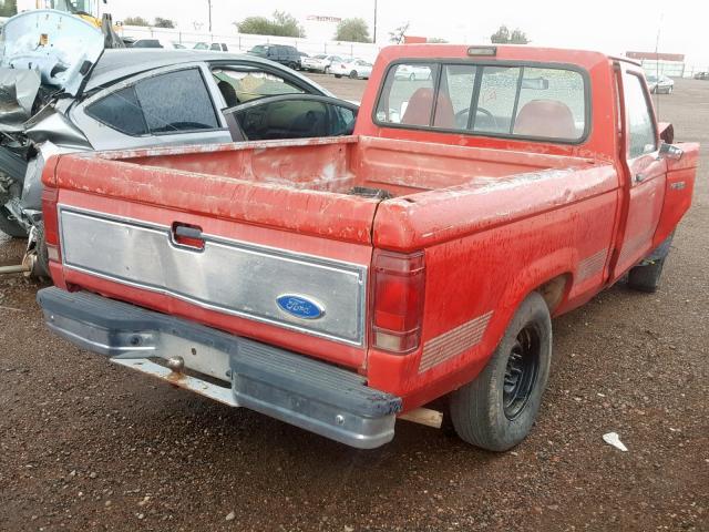 1FTCR10A4MUC72096 - 1991 FORD RANGER RED photo 4