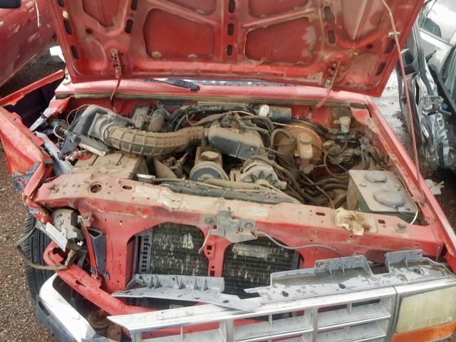 1FTCR10A4MUC72096 - 1991 FORD RANGER RED photo 7