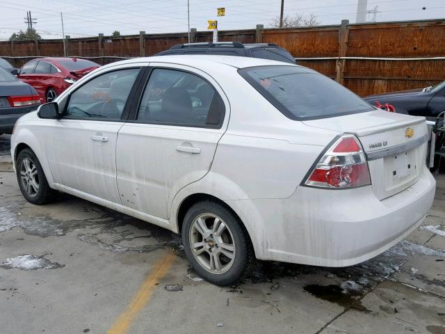 KL1TD5DE0BB117192 - 2011 CHEVROLET AVEO LS WHITE photo 3