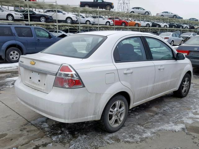 KL1TD5DE0BB117192 - 2011 CHEVROLET AVEO LS WHITE photo 4