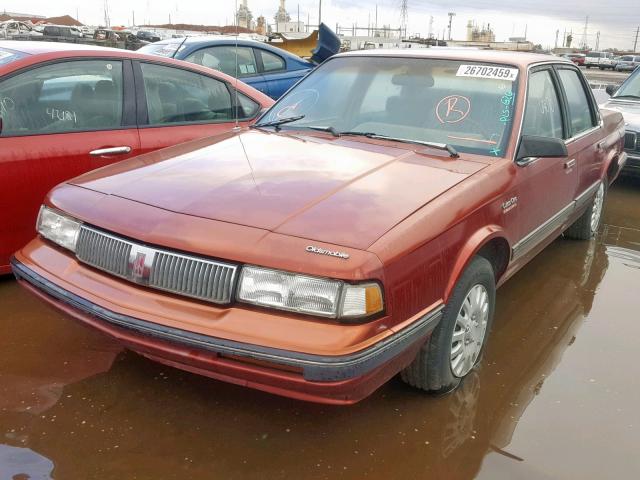 1G3AL54R4M6361137 - 1991 OLDSMOBILE CUTLASS CI MAROON photo 2
