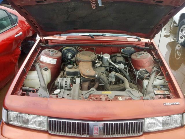 1G3AL54R4M6361137 - 1991 OLDSMOBILE CUTLASS CI MAROON photo 7