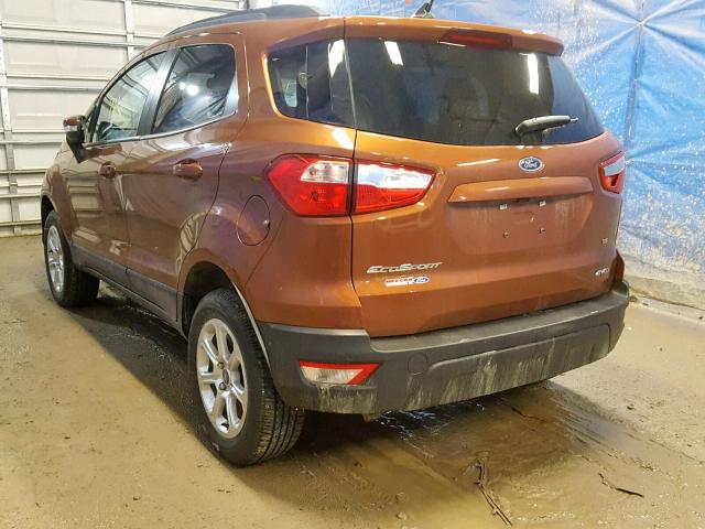 MAJ6P1UL5JC236617 - 2018 FORD ECOSPORT S BROWN photo 3