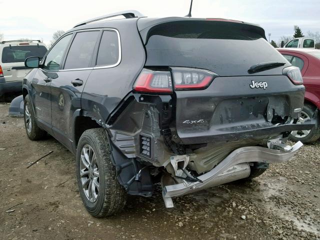 1C4PJMLB6KD273049 - 2019 JEEP CHEROKEE L GRAY photo 3