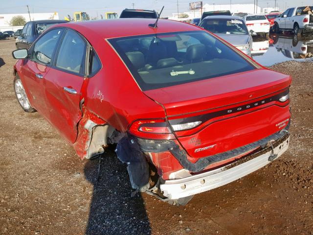 1C3CDFCB2ED791072 - 2014 DODGE DART LIMIT RED photo 3