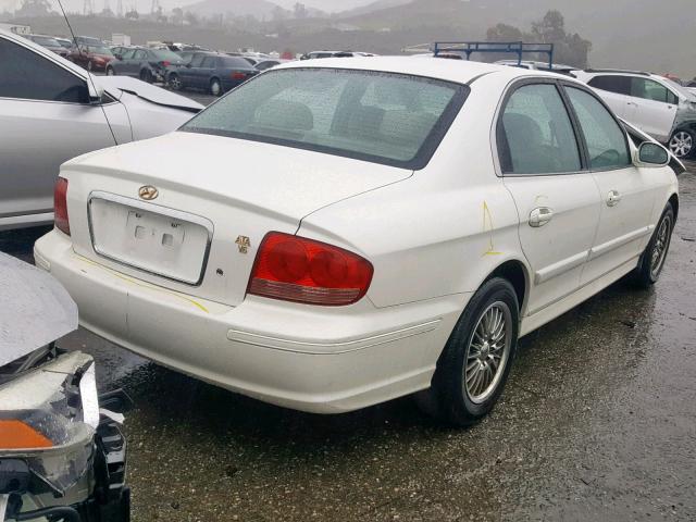 KMHWF25H85A162829 - 2005 HYUNDAI SONATA GL WHITE photo 4