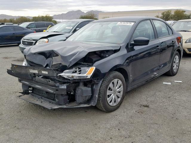 3VW2K7AJ4EM381971 - 2014 VOLKSWAGEN JETTA BASE BLACK photo 2