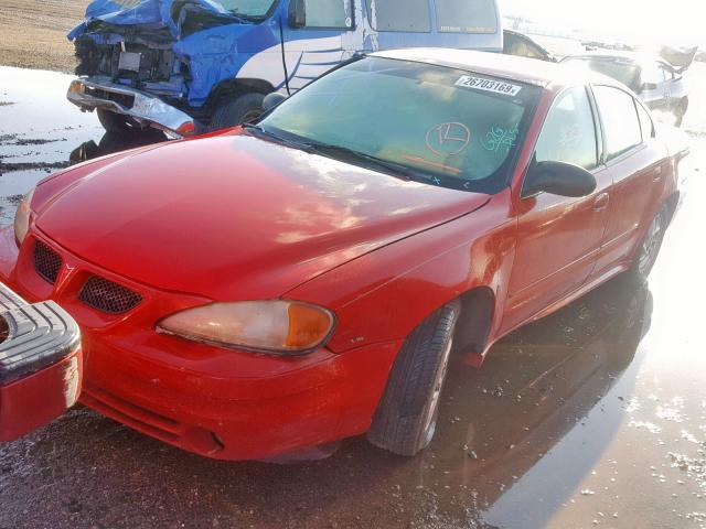 1G2NF52E34M553402 - 2004 PONTIAC GRAND AM S RED photo 2