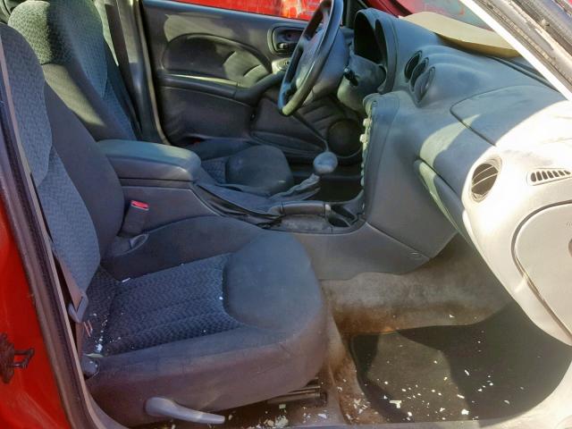 1G2NF52E34M553402 - 2004 PONTIAC GRAND AM S RED photo 5