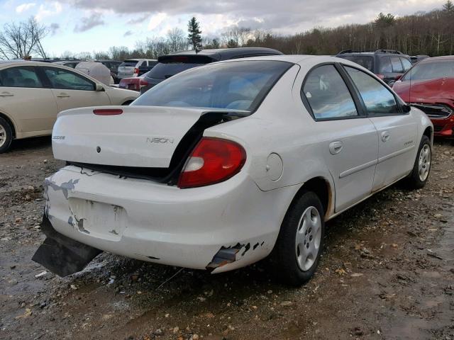 1B3ES46C2YD731916 - 2000 DODGE NEON BASE WHITE photo 4