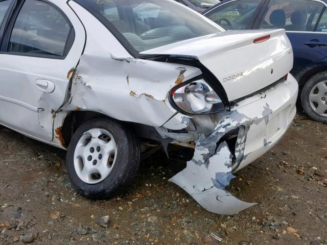 1B3ES46C2YD731916 - 2000 DODGE NEON BASE WHITE photo 9