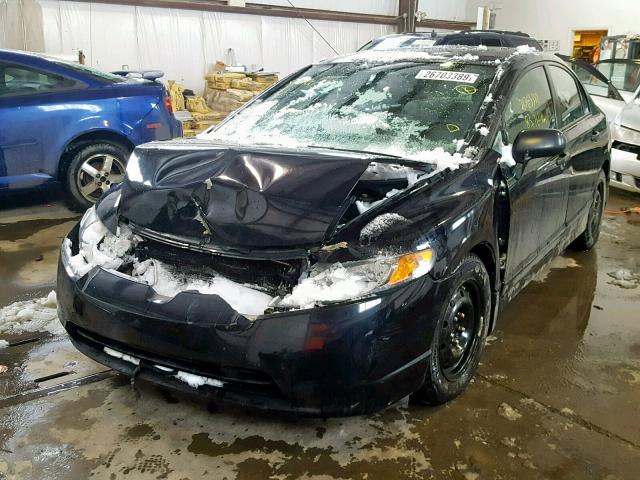 2HGFA16327H033331 - 2007 HONDA CIVIC DX BLACK photo 2