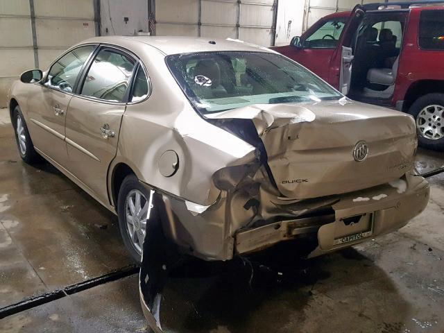 2G4WD562751290829 - 2005 BUICK LACROSSE C GOLD photo 3