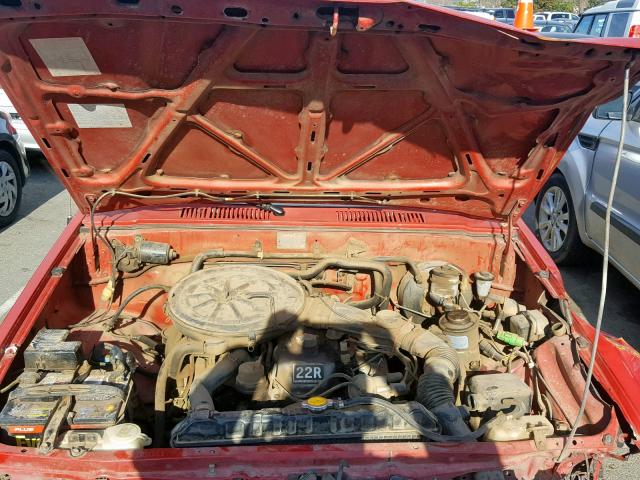 JT4RN56D6E5020635 - 1984 TOYOTA PICKUP XTR RED photo 7