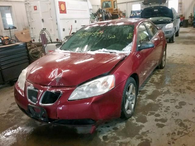 1G2ZH57N094148450 - 2009 PONTIAC G6 GT RED photo 2