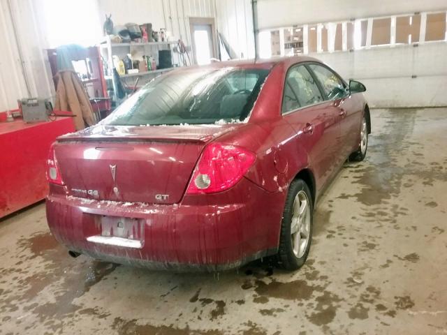 1G2ZH57N094148450 - 2009 PONTIAC G6 GT RED photo 4