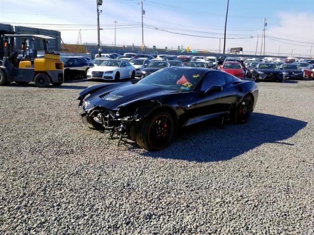 1G1YB2D76H5116908 - 2017 CHEVROLET CORVETTE S BLACK photo 2