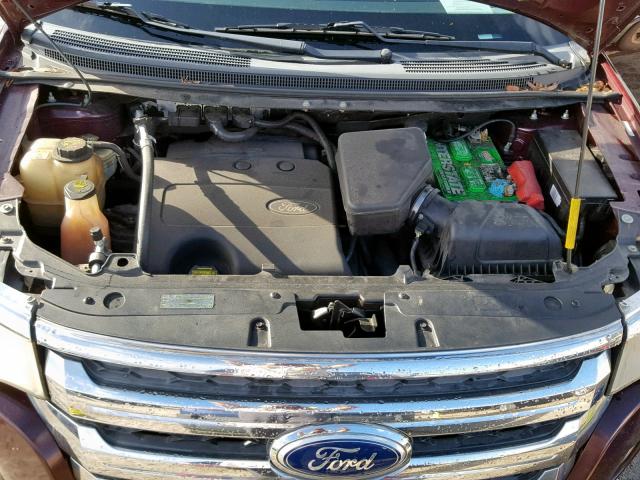 2FMDK3KCXBBA39843 - 2011 FORD EDGE LIMIT RED photo 7