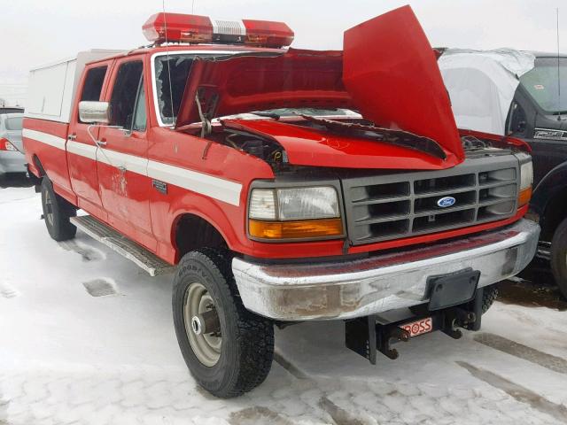 2FTJW36M9NCA65315 - 1992 FORD F350 RED photo 1